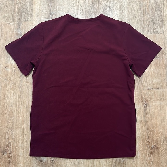 Figs Women's Short Sleeve Tee - Burgundy - Picture 6 of 8